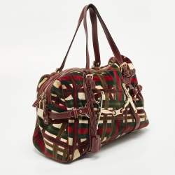 مملوكة مسبقًا حقيبة بوسطن غوتشي الذكرى الخامسة والثمانون جلد غوتشيسيما أحمر متوسطة