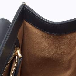Gucci Beige/Black GG Supreme Canvas and Leather Medium Padlock Shoulder Bag
