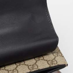 Gucci Beige/Black GG Supreme Canvas and Leather Medium Padlock Shoulder Bag