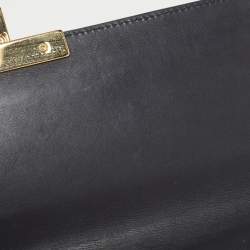 Gucci Beige/Black GG Supreme Canvas and Leather Medium Padlock Shoulder Bag