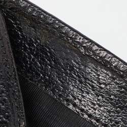 Gucci Black GG Canvas and Leather Web Compact Wallet