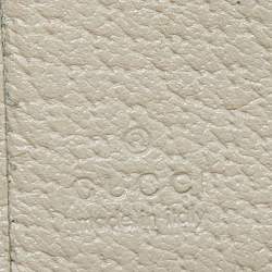 Gucci Beige GG Canvas and Leather Abbey D Ring Compact Wallet