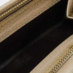Gucci Beige GG Canvas and Leather Abbey D Ring Compact Wallet