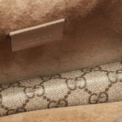 Pre Owned Gucci Beige/Ebony GG Supreme Canvas and Suede Mini Dionysus Shoulder Bag