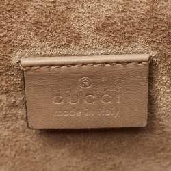 Pre Owned Gucci Beige/Ebony GG Supreme Canvas and Suede Mini Dionysus Shoulder Bag