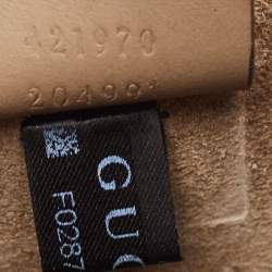 Pre Owned Gucci Beige/Ebony GG Supreme Canvas and Suede Mini Dionysus Shoulder Bag