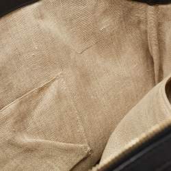 Pre Owned Gucci Black Microguccissima Leather Large Dome Satchel