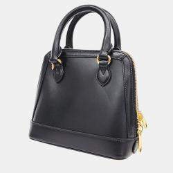Gucci Black Leather Horsebit 1955 Mini Top Handle Bag