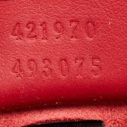 Pre Owned Gucci Beige/Red GG Supreme Canvas and Suede Mini Dionysus Shoulder Bag