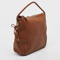 Pre Owned Gucci Brown Leather Large Bella Hobo