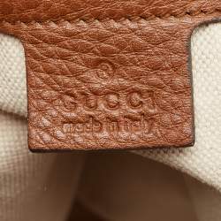 Pre Owned Gucci Brown Leather Large Bella Hobo