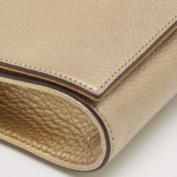 Gucci Gold Ombre Leather Soho Tassel Clutch