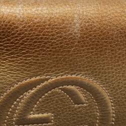 Gucci Gold Ombre Leather Soho Tassel Clutch