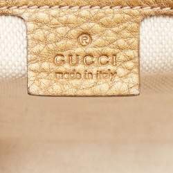 Gucci Gold Ombre Leather Soho Tassel Clutch