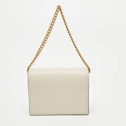 Gucci Off White Leather Zumi Wallet On Chain