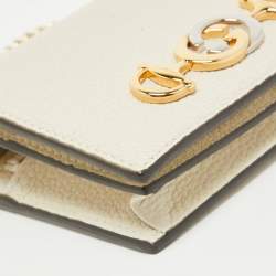 Gucci Off White Leather Zumi Wallet On Chain