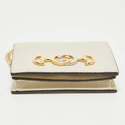 Gucci Off White Leather Zumi Wallet On Chain