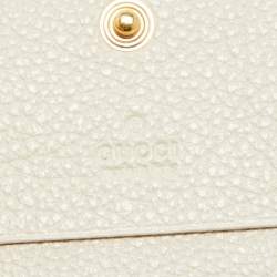 Gucci Off White Leather Zumi Wallet On Chain