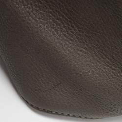 Pre Owned Gucci Grey Leather and Python Medium Greenwich Hobo