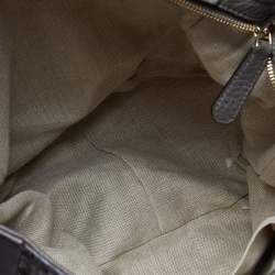 Pre Owned Gucci Grey Leather and Python Medium Greenwich Hobo