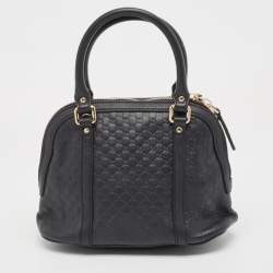 Gucci Black Microguccissima Leather Mini Nice Dome Bag