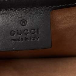 Pre Owned Gucci Black Leather Small Web Sylvie Shoulder Bag