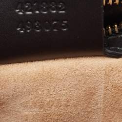 Pre Owned Gucci Black Leather Small Web Sylvie Shoulder Bag