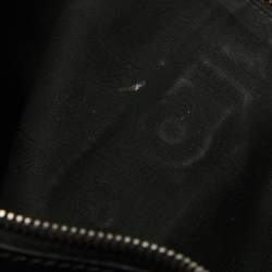 Pre Owned Gucci Black GG Imprime Canvas and Leather Medium Joy Boston Bag