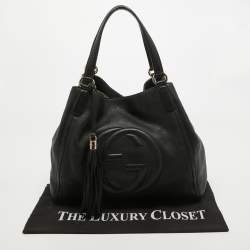 Gucci Black Leather Medium Soho Shoulder Bag