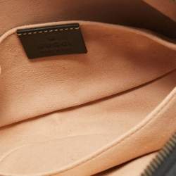 Pre Owned Gucci Black Matelassé Leather GG Marmont Animal Stud Belt Bag