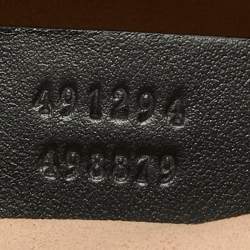 Pre Owned Gucci Black Matelassé Leather GG Marmont Animal Stud Belt Bag