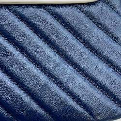Pre Owned Gucci Blue Leather GG Marmont Shoulder Bag