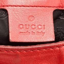 Gucci Coral Red Leather Large New Jackie Hobo