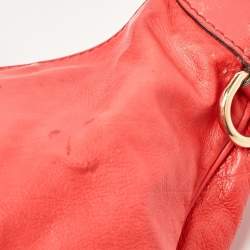 Gucci Coral Red Leather Large New Jackie Hobo