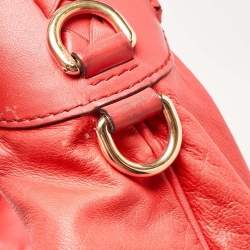 Gucci Coral Red Leather Large New Jackie Hobo