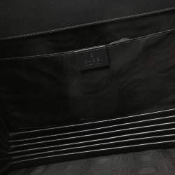 Gucci Black/Gold Leather Printed GUCCY Portfolio Clutch 