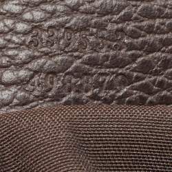 Pre Owned Gucci Beige/Brown Diamante Canvas and Leather Village Double G Hobo