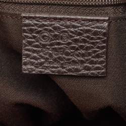 Pre Owned Gucci Beige/Brown Diamante Canvas and Leather Village Double G Hobo