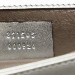 Pre Owned Gucci Silver Leather Crystal Embellished Broadway Shoulder Bag