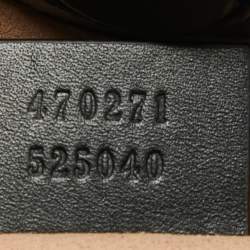 Pre Owned Gucci Black Smooth Leather Mini Nymphaea Bamboo Top Handle Bag