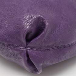 Gucci Purple Pebbled Calfskin Leather Soho Hobo