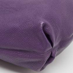 Gucci Purple Pebbled Calfskin Leather Soho Hobo