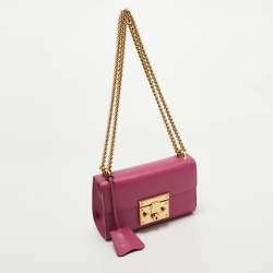 Pre Owned حقيبة كتف غوتشي جلد غوتشيسيما أخضربقفل صغيرة