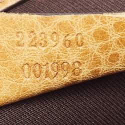 Pre Owned Gucci Mustard Leather Horsebit Clutch
