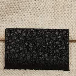 Pre Owned Gucci Black Pebbled Leather Logo Web Belt Bag