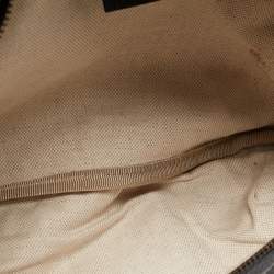 Pre Owned Gucci Black Pebbled Leather Logo Web Belt Bag