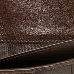 Gucci Choco Brown Guccissima Leather Bree Continental Wallet