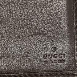 Gucci Choco Brown Guccissima Leather Bree Continental Wallet