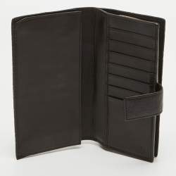 Gucci Choco Brown Guccissima Leather Bree Continental Wallet