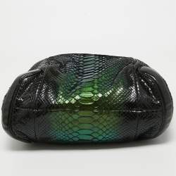 مملوكة مسبقًا Gucci Metallic Green Python Medium Galaxy Chain Hobo